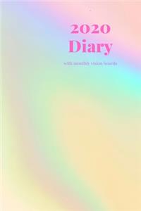 2020 Diary with monthly vision boards