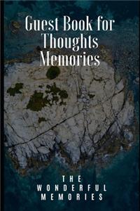Guest Book For Thoughts Memories