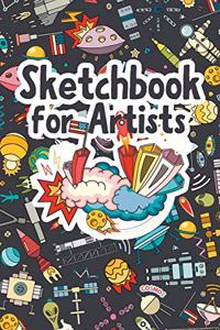 Sketchbook For Artists: Blank Paper For Drawing - 120 Pages (6" x 9") Blank Paper For Doodling, drawing, and sketching (Sketchbook for boys)