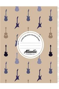 6 String Blank Guitar Tablature Notebook - Purple Paper