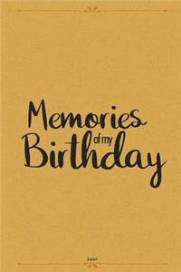 Memories of My Birthday