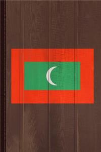 Maldives Flag Journal Notebook