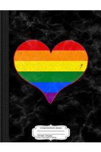 Gay Pride Flag Heart Composition Notebook