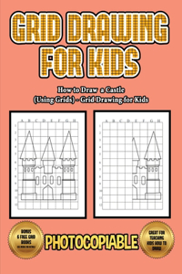 How to Draw a Castle (Using Grids) - Grid Drawing for Kids