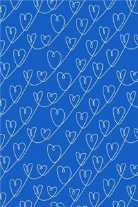 Bullet Journal Notebook White Scribbly Hearts Pattern 3