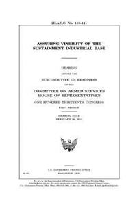 Assuring viability of the sustainment industrial base