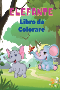 Elefante Libro da Colorare