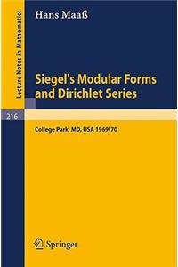 Siegel's Modular Forms and Dirichlet Series