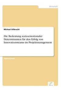 Bedeutung sozio-emotionaler Determinanten für den Erfolg von Innovationsteams im Projektmanagement