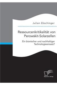 Ressourcenkritikalität von Perowskit-Solarzellen