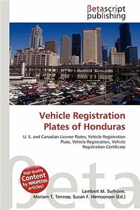 Vehicle Registration Plates of Honduras