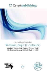 William Page (Cricketer)