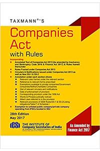 Companies Act with Rules (Hardbound Pocket Edition)