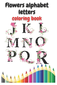 Flowers alphabet letters coloring book