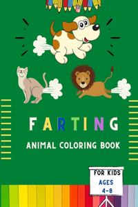 Farting animal coloring book for kids ages 4-8