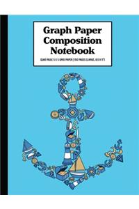 Graph Paper Composition Notebook Quad Rule 5x5 Grid Paper - 150 Sheets (Large, 8.5 x 11