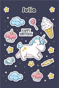 Happy Birthday Julia (100 Cute Cartoon Decorations)