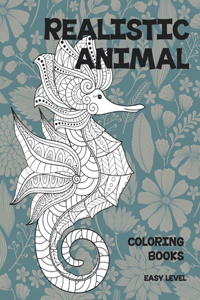 Realistic Animal Coloring Books - Easy Level