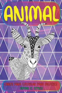 Libros para colorear para mujeres - Aliviar el estrés - Animal