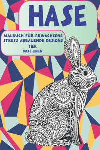 Malbuch für Erwachsene Stress abbauende Designs - Dicke Linien - Tier - Hase