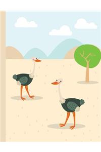 Ostrich Composition notebook