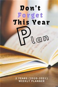 Don't Forget This Year Plan
