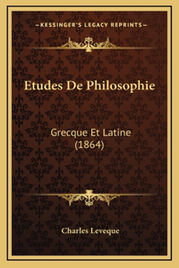 Etudes De Philosophie