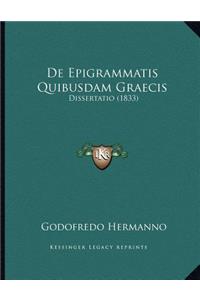 De Epigrammatis Quibusdam Graecis