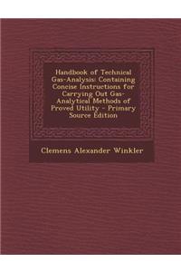 Handbook of Technical Gas-Analysis