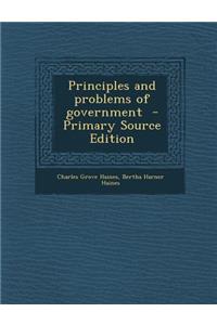 Principles and Problems of Government