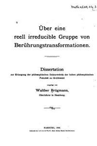 Über eine reell irreducible gruppe von berührungs-transformationen