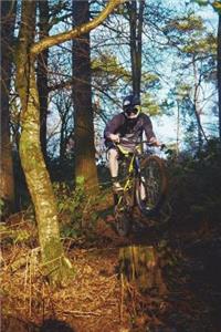 Mountain Biker in the Forest Journal: 150 Page Lined Notebook/Diary