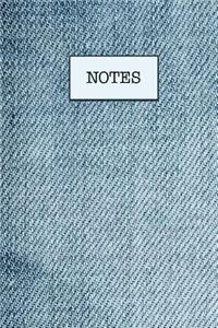 Blue Jeans Faux Denim Notes Journal