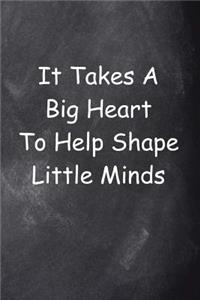 Big Heart Shape Little Minds Journal Chalkboard Design
