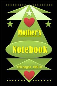 Mother's Notebook 120 page 6x9 inch