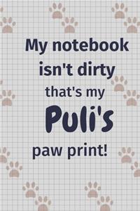 My notebook isn't dirty that's my Puli's paw print!