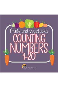 Fruits and Vegetables Counting Numbers 1-20