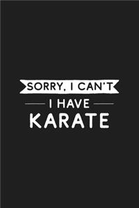 Sorry I Can't I Have Karate