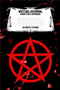 Wiccan Journal Magic Spell Notebook 55 Sheets/110 Pages