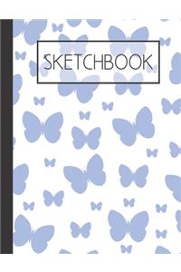 Blues Butterflies Sketchbook