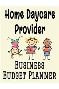 Home Daycare Provider Business Budget Planner