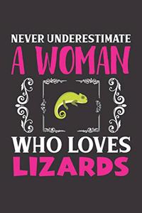Never Underestimate A Woman Who Loves Lizards