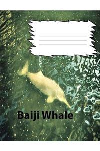 Baiji Whale Wide Ruled line Paper Composition Book