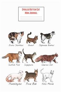 Spoiled Rotten Cat Mom Journal: Feline Gift Notebook Blank Lined Journal for Kitty Lovers