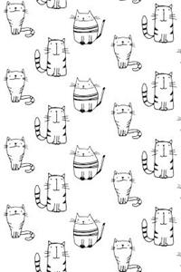 Bullet Journal Notebook for Cat Lovers Sketchy Cats Pattern 1