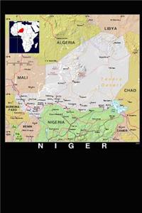 Modern Day Color Map of Niger in Africa Journal
