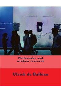 Philosophy and wisdom research