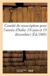 Comité de Souscription Pour l'Armée d'Italie (18 Juin Et 19 Décembre)