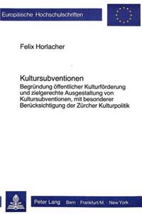 Kultursubventionen