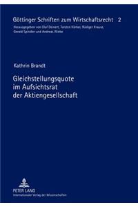 Gleichstellungsquote Im Aufsichtsrat Der Aktiengesellschaft